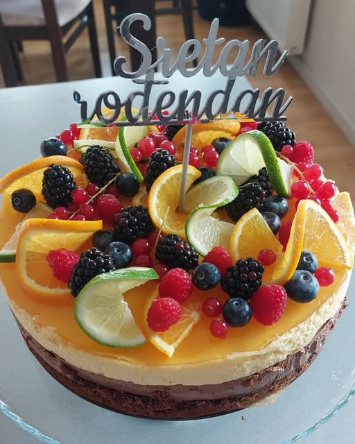 Rođendanska torta s voćem